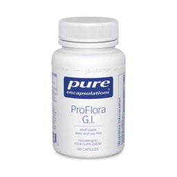 A white plastic bottle of Pure Encapsulations ProFlora G.I.