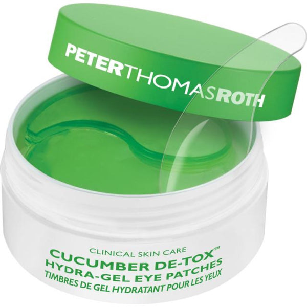 Peter Thomas Roth Cucumber De-Tox Hydra-Gel Eye Patches tub with an open lid