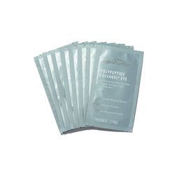 Pack of hydropeptide eye treatment pads on a white background