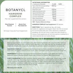 Botanycl Complex Hairgrow Vegan Food Supplement 60 Capsules