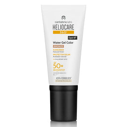 Heliocare sunscreen gel tube on a white background