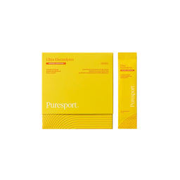 Yellow Puresport electrolyte packaging on a white background