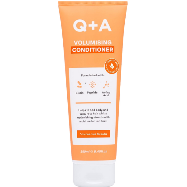 Q+A Volumising Conditioner tube on a white background