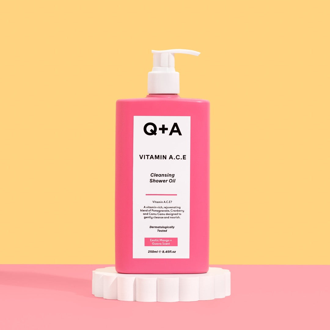 Q+A Vitamin A.C.E Cleansing Shower Oil