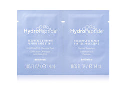 HydroPeptide resurface and repair peptide pads packaging on a white background