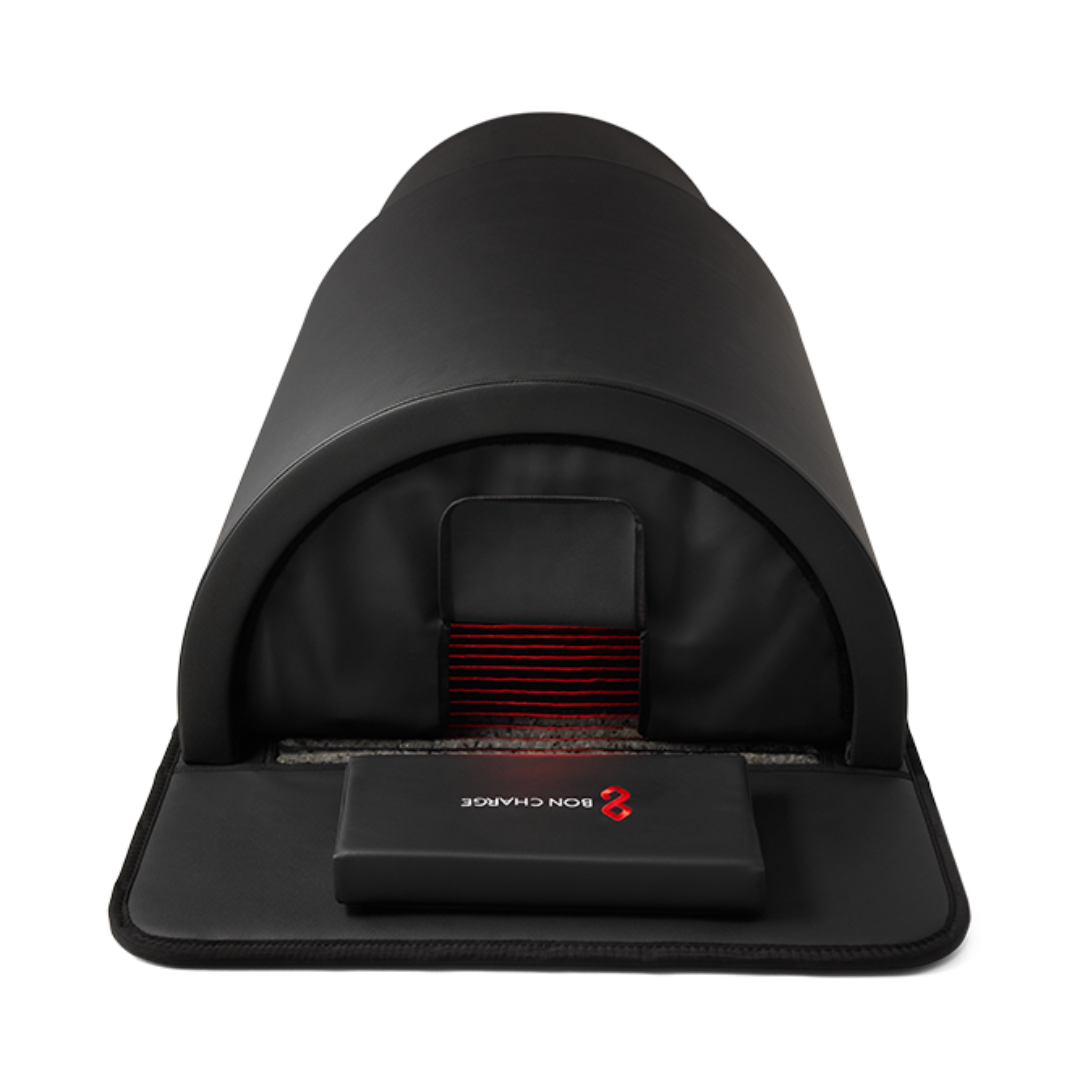 Infrared PEMF Sauna Dome Device showing Curtain