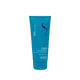 Blue conditioner bottle with brand logo on a white background