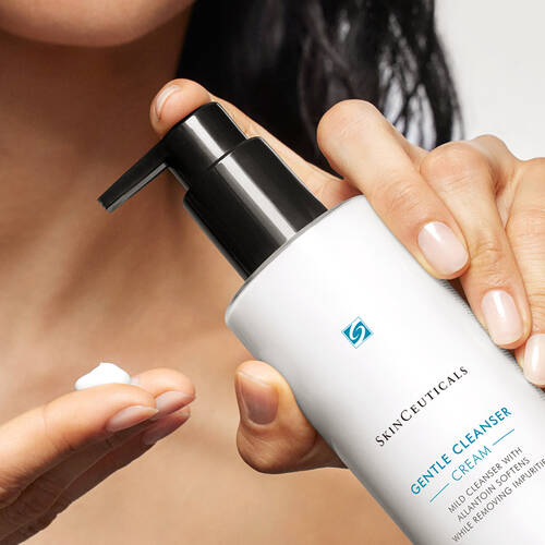 SkinCeuticals Gentle Cleanser being applied to a hand