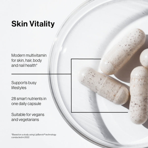 Information: Modern multivitamin for skin, hair, body and nail health, supports busy lifedtyle, 28 smart nutrients in one daily capsule and suitable for vegans and vegetarians. 