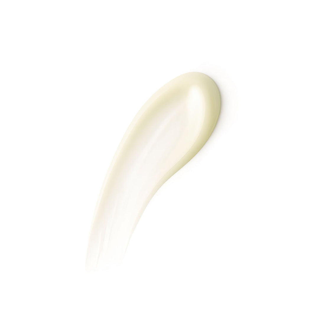 White cream smear on a white background