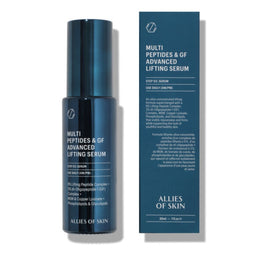 Allies of Skin Multi Peptides & GF Advanced Lifting Serum and packaging