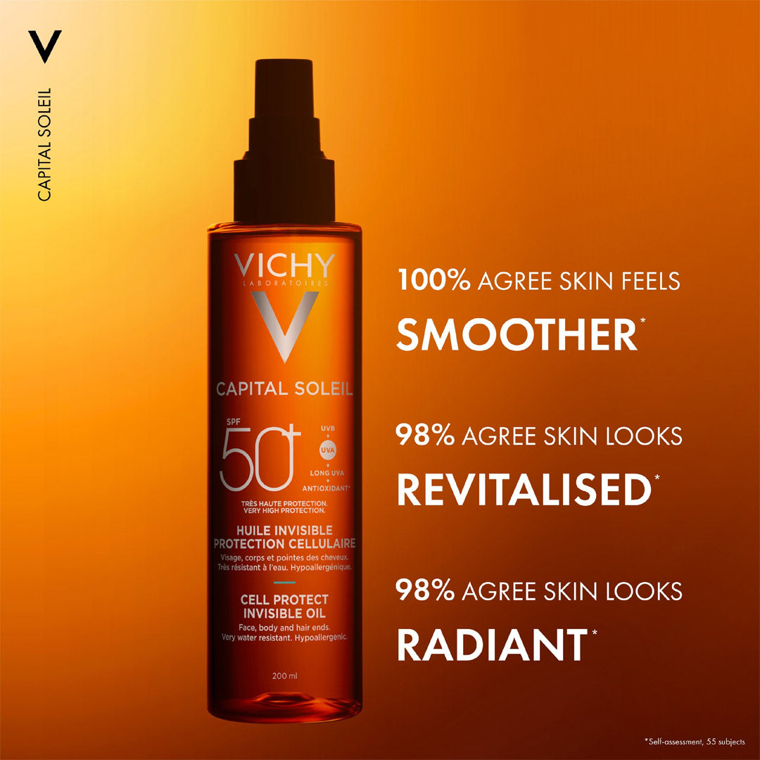 Vichy Capital Soleil Cell Protect Oil SPF50 200ml benefits