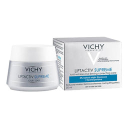 Vichy Liftactiv Hyaluronic Acid Anti-Wrinkle Firming Moisturiser for Dry Skin 50ml next to box