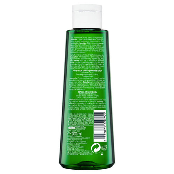 Green Vichy Normaderm Pore Tightening Toner 200ml bottle