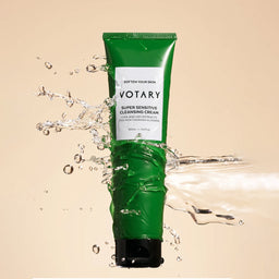 Votary Super Sensitive Cleansing Cream, Chia and Oat Extracts 100ml with water