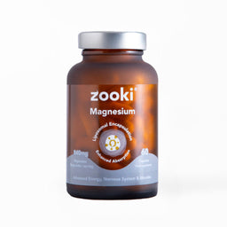 Zooki magnesium supplement bottle on a white background
