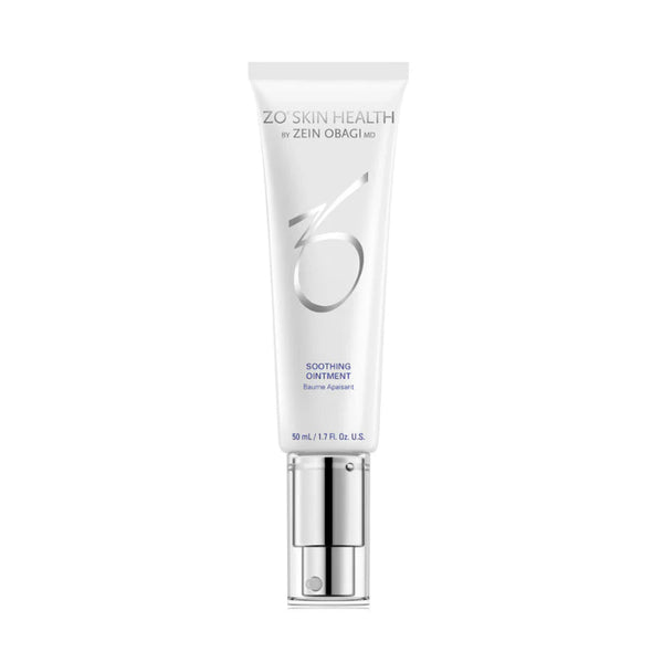 ZO Skin Health Soothing Ointment tube on a white background