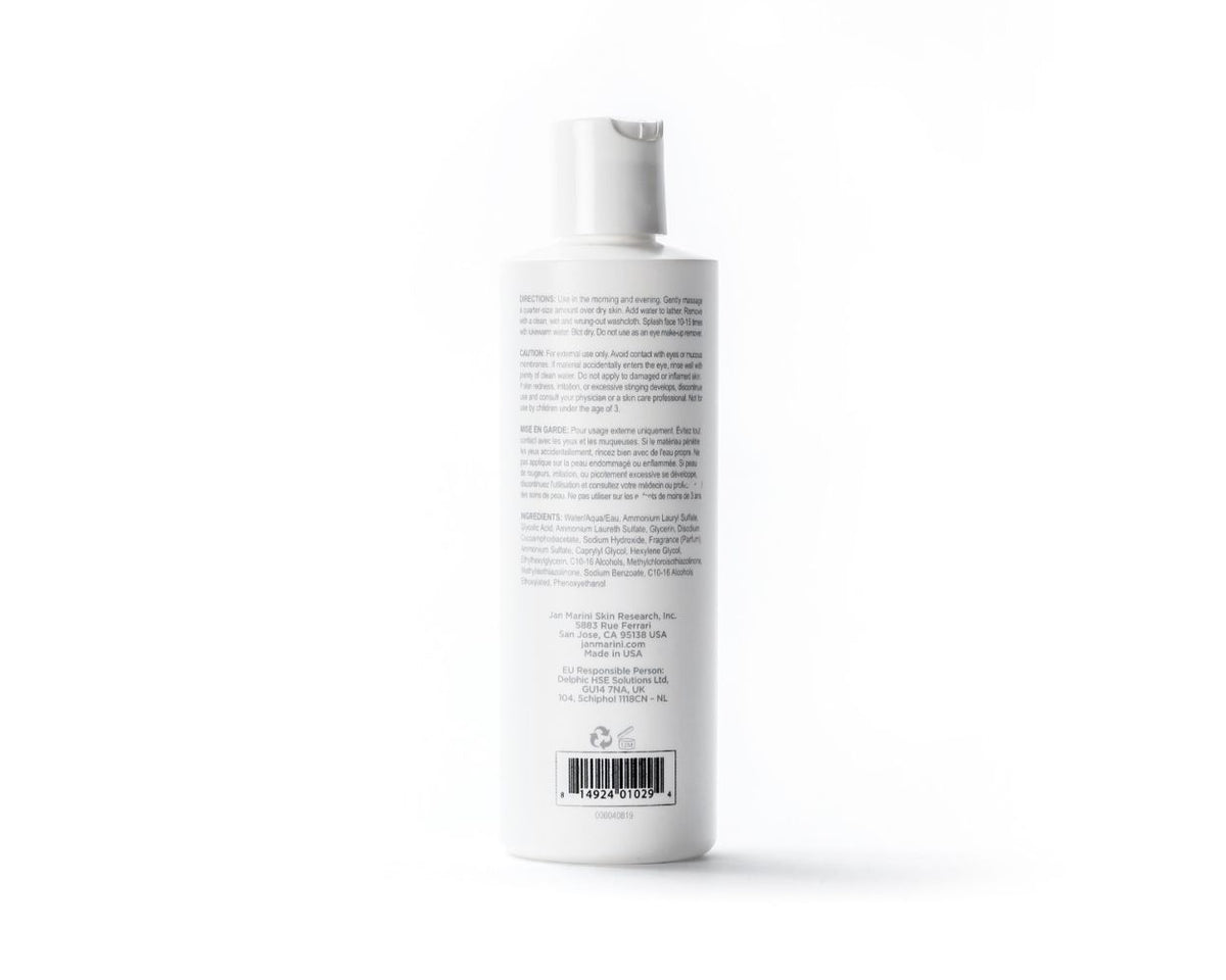 Jan Marini Bioglycolic Oily Skin Cleansing Gel reverse bottle