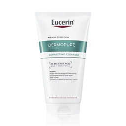 Eucerin Dermopure Correcting Cleanser tube on a white background