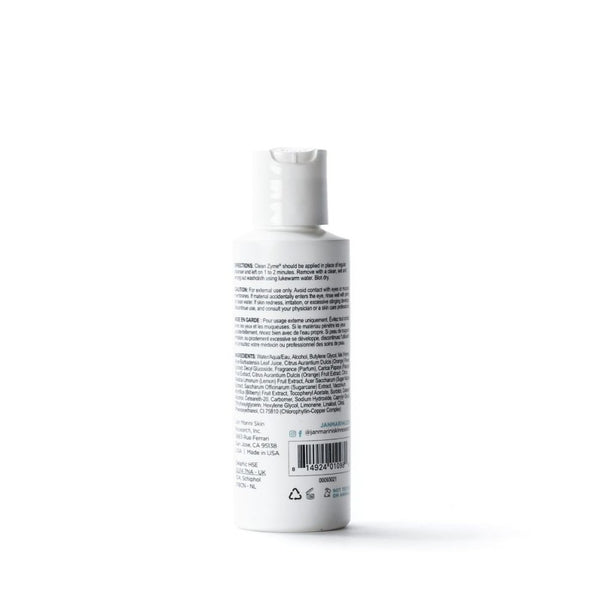Jan Marini Clean Zyme Cleanser reverse side of the bottle