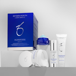 ZO Skin Health Daily Skincare Program (Phase 1) on grey shelf