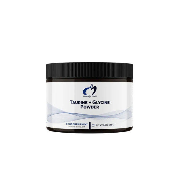Jar of Taurine + Glycine Powder on a white background