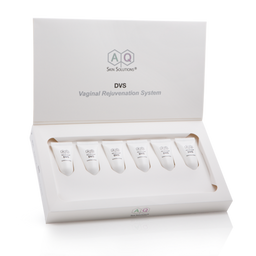 6 Tubes inside the official AQ Skin Solutions GF Vaginal Rejuvenation System box