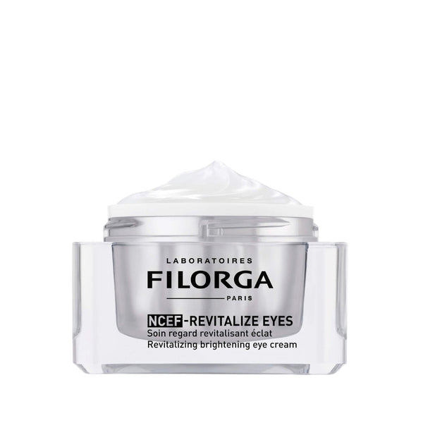 Filorga NCEF-Revitalize Eyes cream jar on a white background