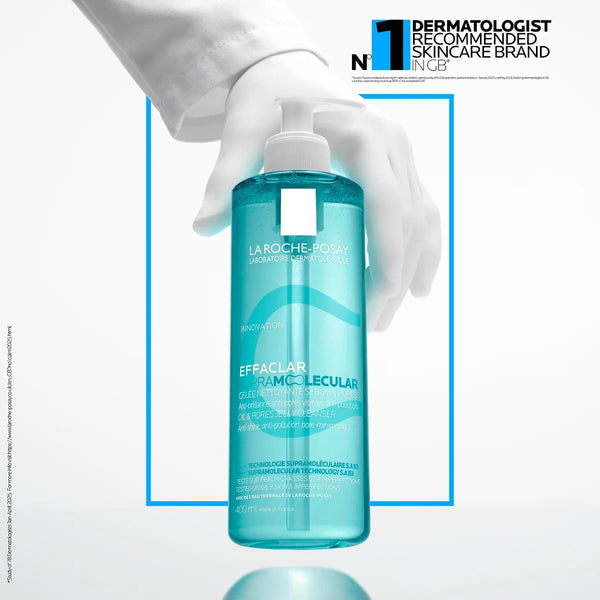 La Roche-Posay Effaclar Supramolecular Face Jelly Cleanser for Oily Skin & Visible Pores, with Salicylic Acid & Niacinamide 400ml