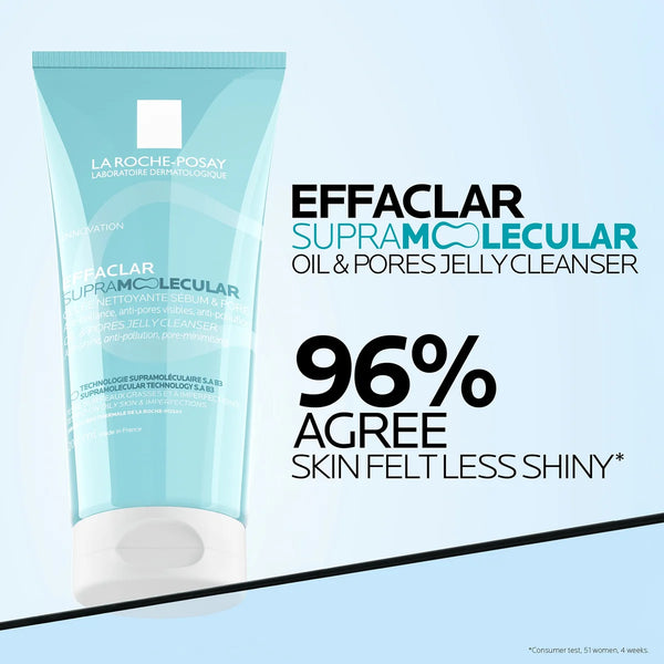 La Roche-Posay Effaclar Supramolecular Face Jelly Cleanser for Oily Skin & Visible Pores, with Salicylic Acid & Niacinamide 200ml