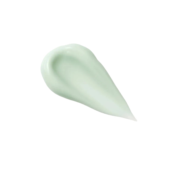 Green cream swatch on a white background