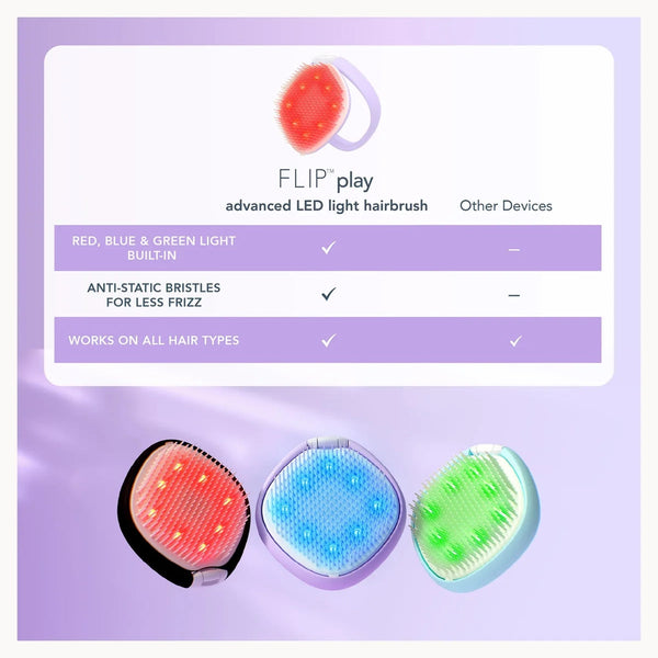 FOREO FLIP play advanced LED light hairbrush I Lilac You!