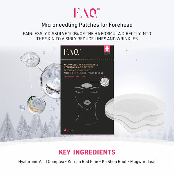 FOREO FAQ Microneedling Anti-Wrinkle Hyaluronic Acid Patches For Forehead