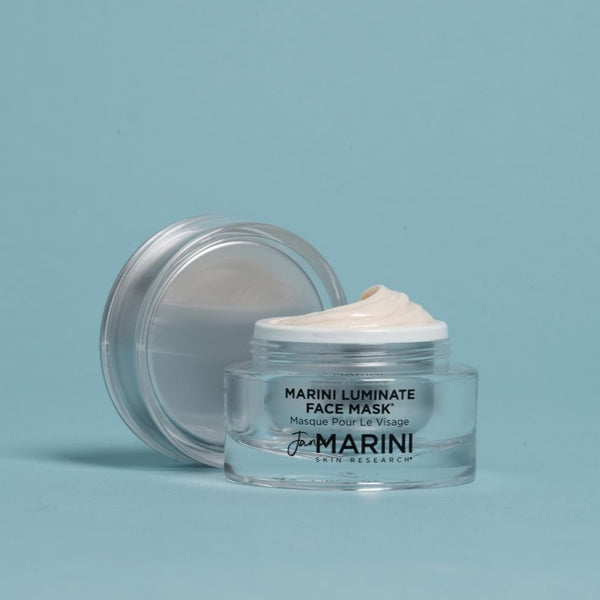 Jan Marini Luminate Face Mask with an open lid revealing its contents