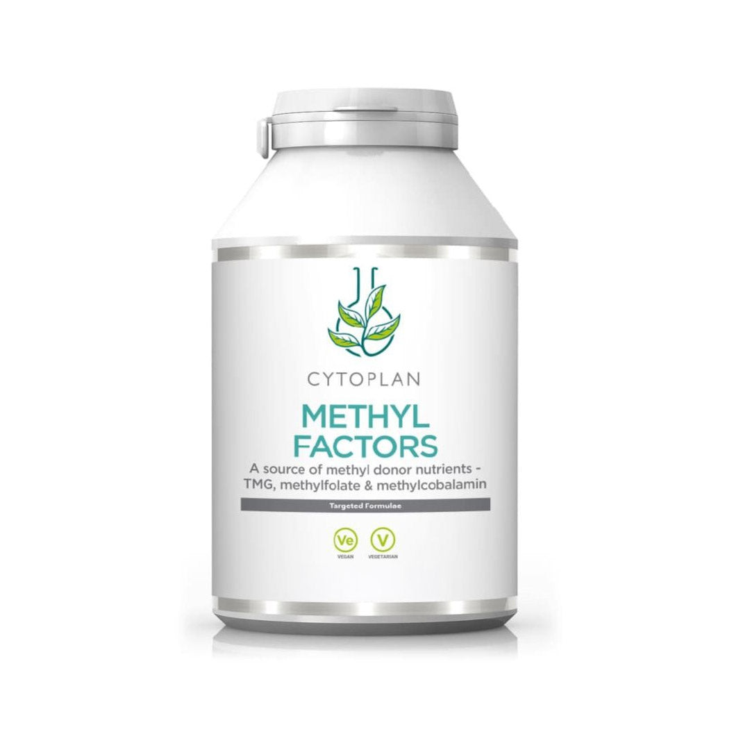 Cytoplan Methyl Factors supplement bottle on a white background