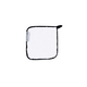 White cleaning pad with a label on a white background