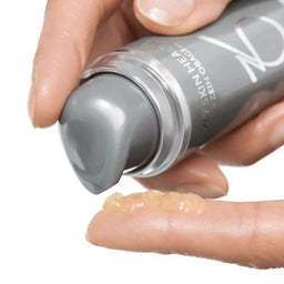 ZO Skin Health Gel Sunscreen Broad Spectrum Sunscreen SPF 50 sprayed on finger
