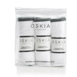 OSKIA Dual-Active Cleansing Cloths in a plastic pack