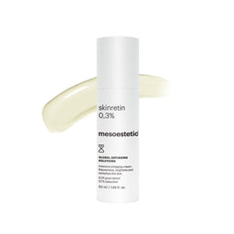 mesoestetic skinretin 0.3% container with cream poured out