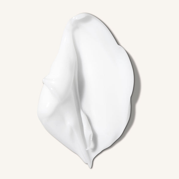 White swatch on a light beige background