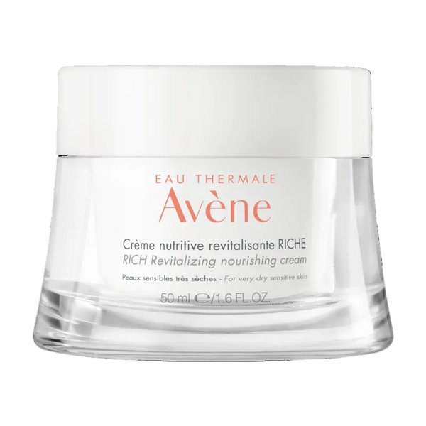 Avene skincare cream jar on a white background