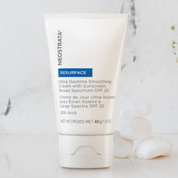 NeoStrata Ultra Daytime Smoothing Cream SPF 20 tube on a marble top
