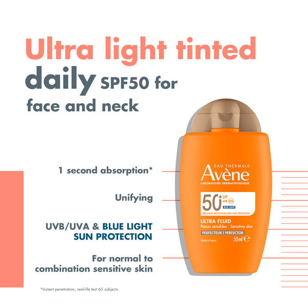 Avène Ultra Fluid Tinted SPF50+ for normal to combination skin 50ml