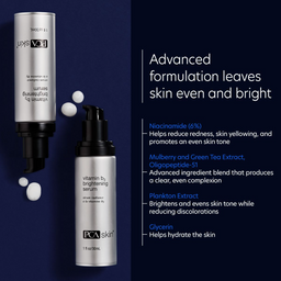advanced formulation leaves skin even and bright