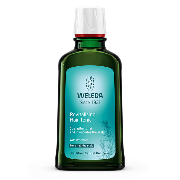 Green Weleda Rosemary Hair Tonic bottle