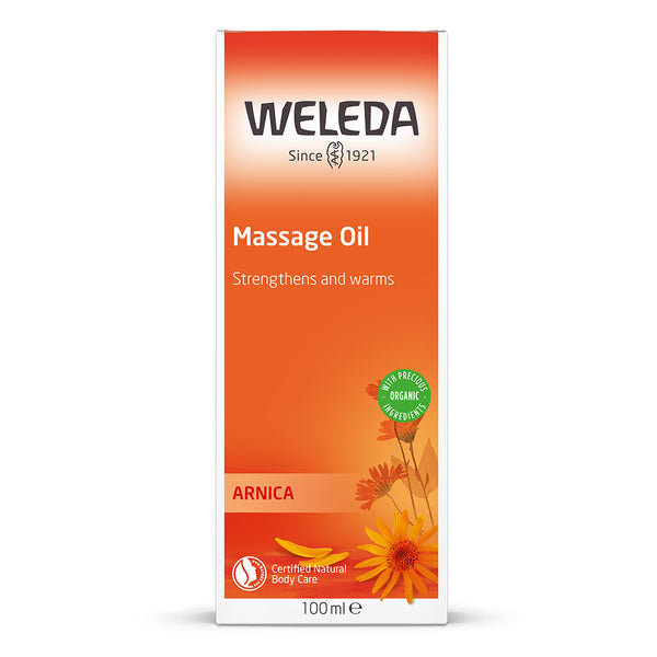 Orange Weleda Arnica Massage Oil box