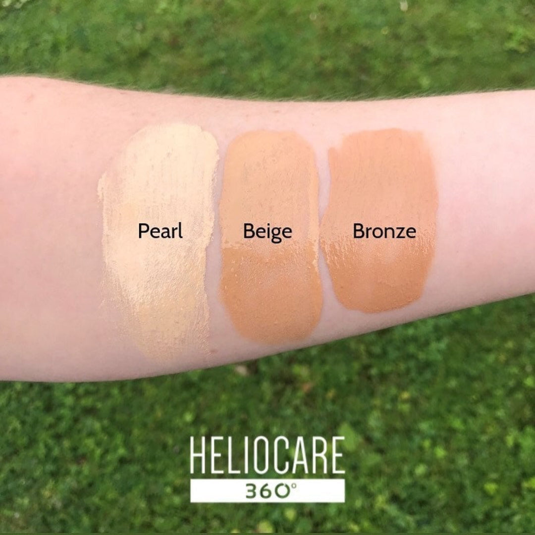 Heliocare 360 Colour Gel Oil Free SPF 50 pearl, beige and bronze colours