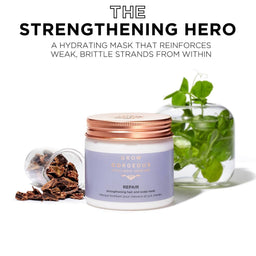the strengthening hero, a hydrating mask that reinforces weak, brittle stands from within