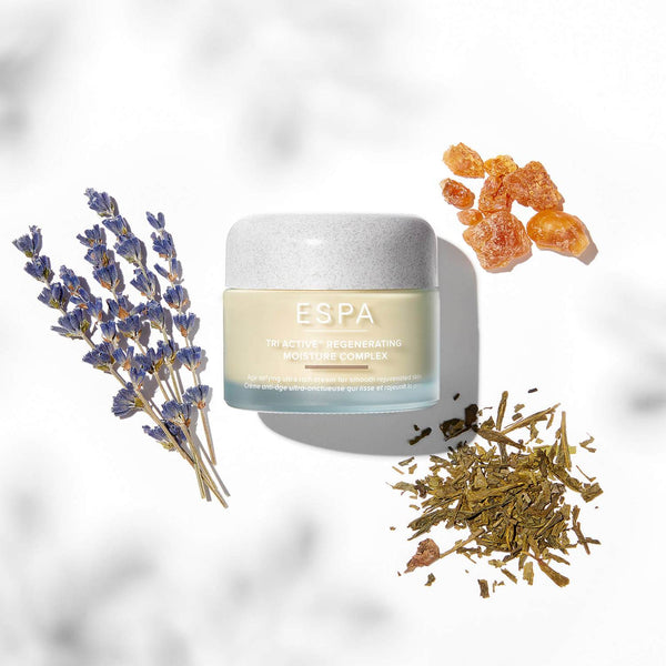 ESPA Tri-Active Regenerating Moisture Complex and its natural ingredients 