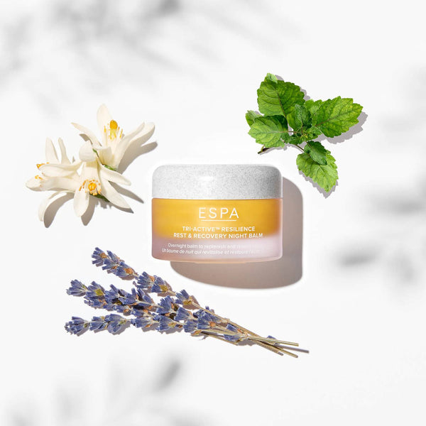 ESPA Tri-Active Resilience Rest & Recovery Overnight Balm with its natural ingredients 